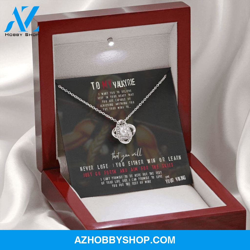 To My Valkyrie - I Can Promise You - Silver Love Knot Necklace
