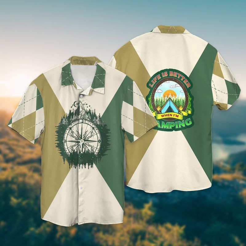 To The Forest Hippie Life is Better When I Am Camping Graphic Print Short Sleeve