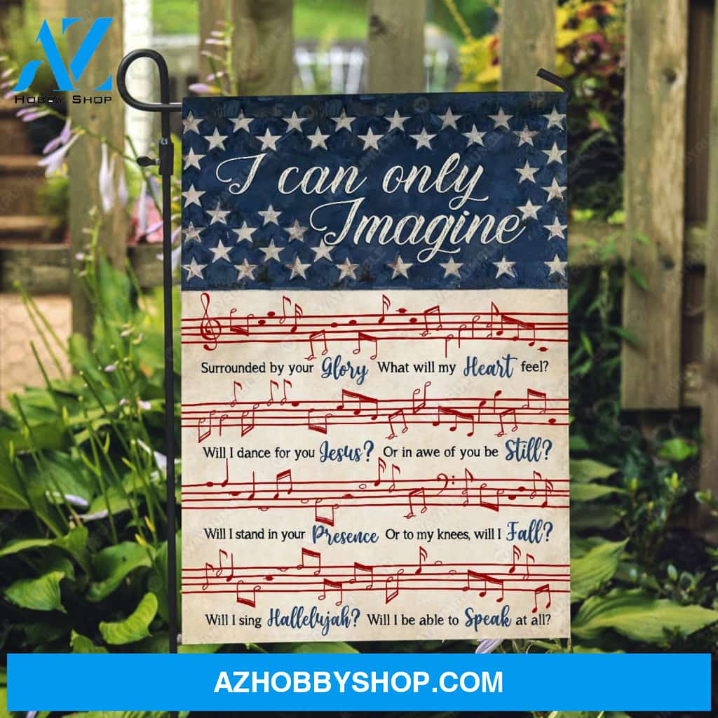US flag, Song lyrics, I can only imagine, Will I sing hallelujah - Jesus Flag