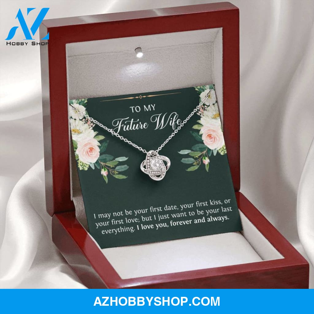 Wedding Bride Gifts from Groom, To My Future Wife, White Gold Necklace, Engagement Jewelry For Wife