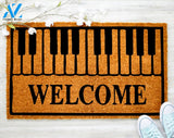 Welcome Piano Song Welcome Music Song Writer Doormat Family Doormat Porch Decor Housewarming Doormat Coir doormat