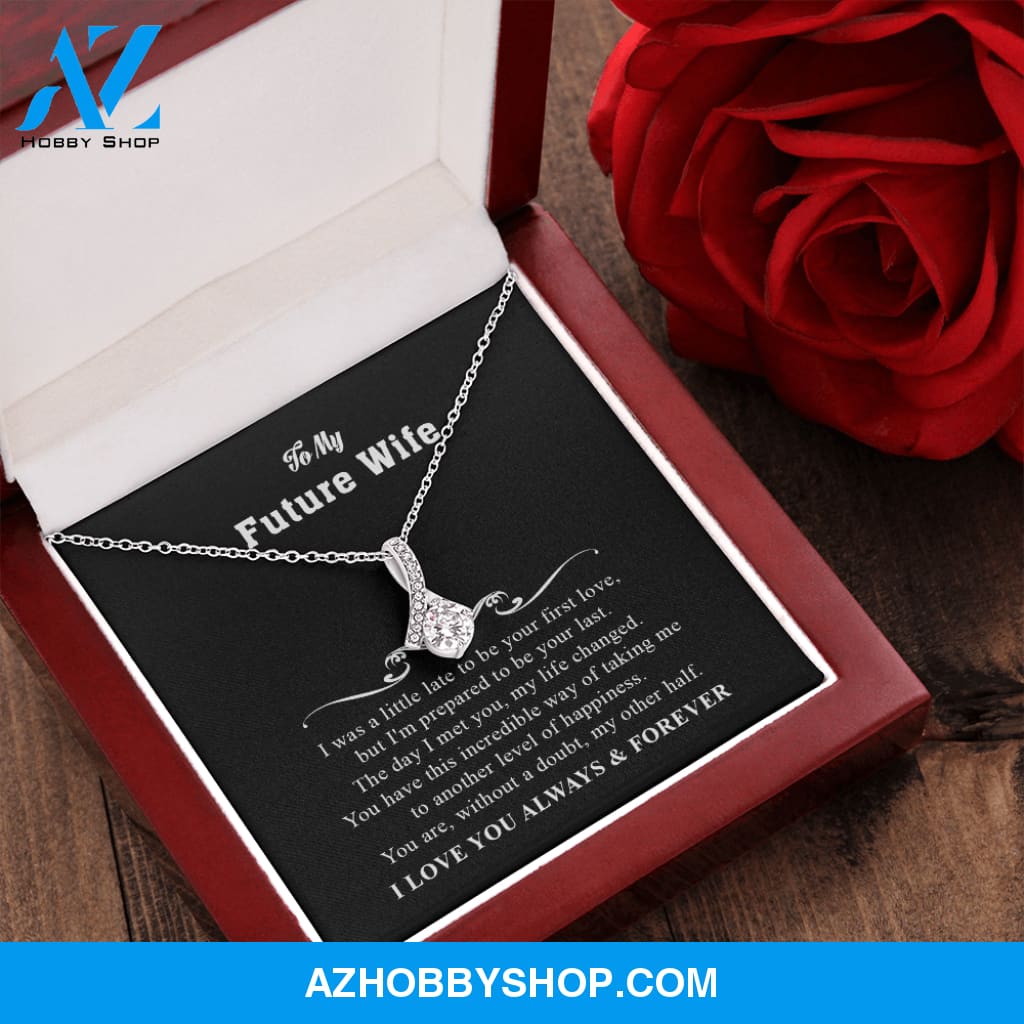 You Are My Other Half - To Wife Gift - White Gold Necklace