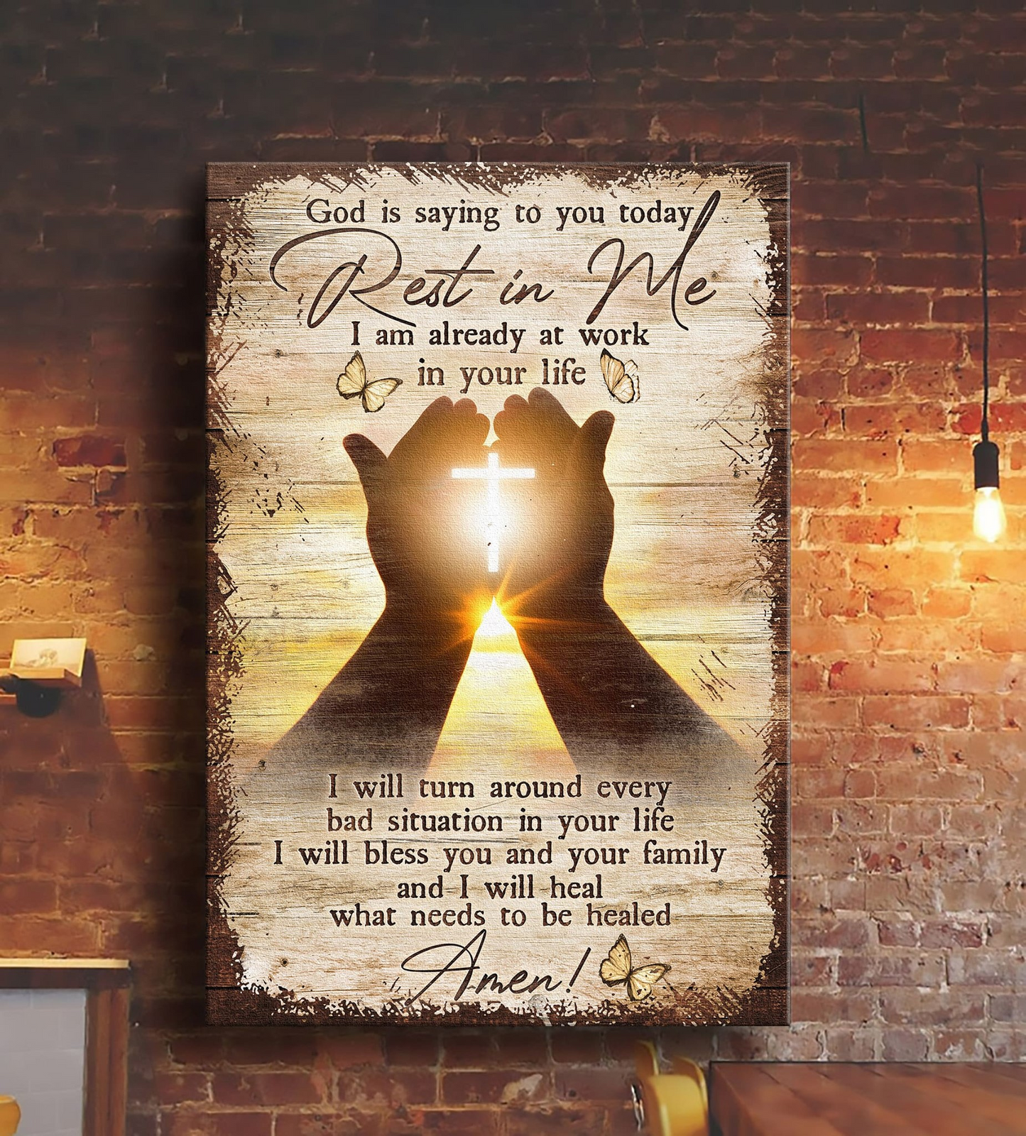 God Is Saying To You Today Rest In Me - Matte Canvas
