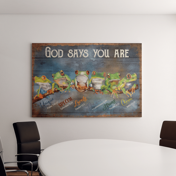 Frog God Says You Are Canvas And Poster, Wall Decor Visual Art