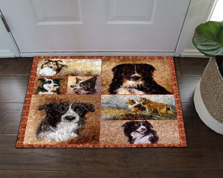 Border Collie Dog Doormat