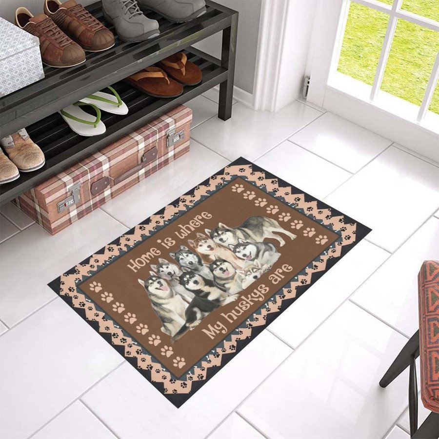 Husky Home Is Where Doormat