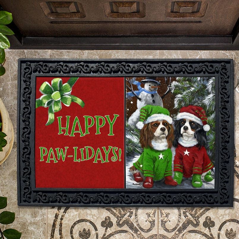 Cavalier King Charles Snow Doormat