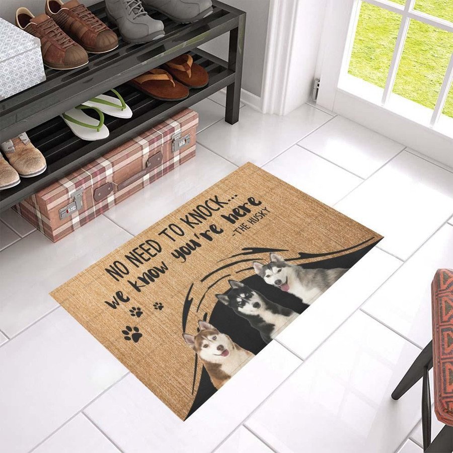 Siberian Husky We Know Doormat
