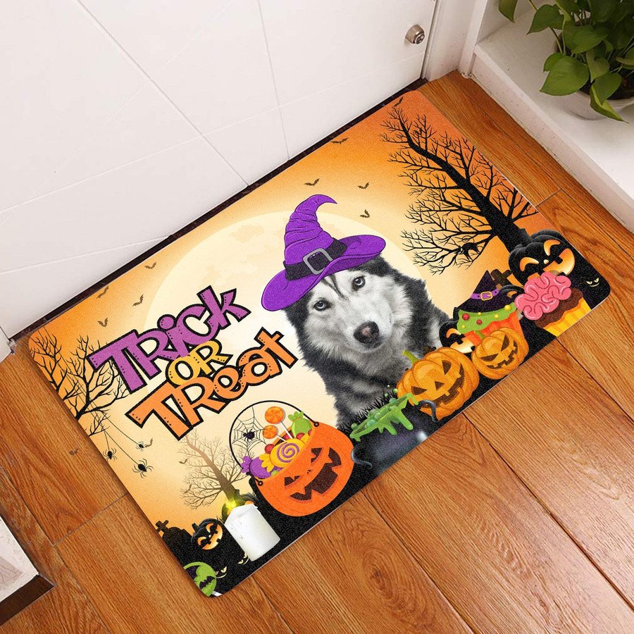 Siberian Husky Halloween Dog Doormat