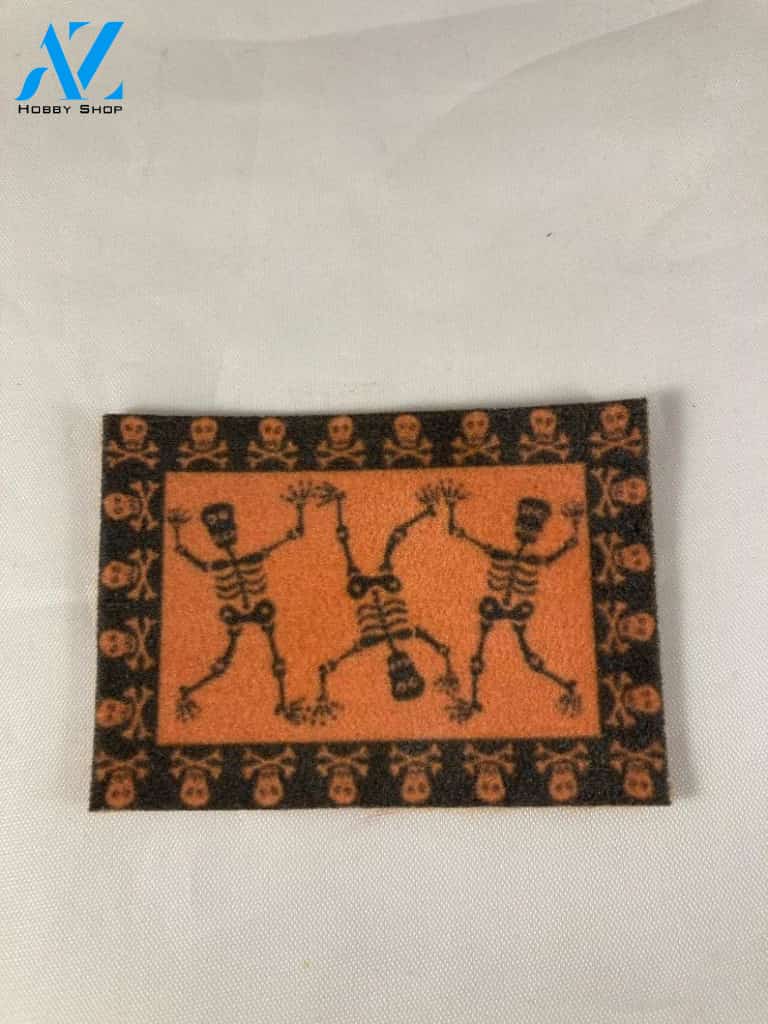 Personalized Name Family House 1/12 dolls house miniature skeleton doormat accessory Floor Mat Door Mat Home Decor