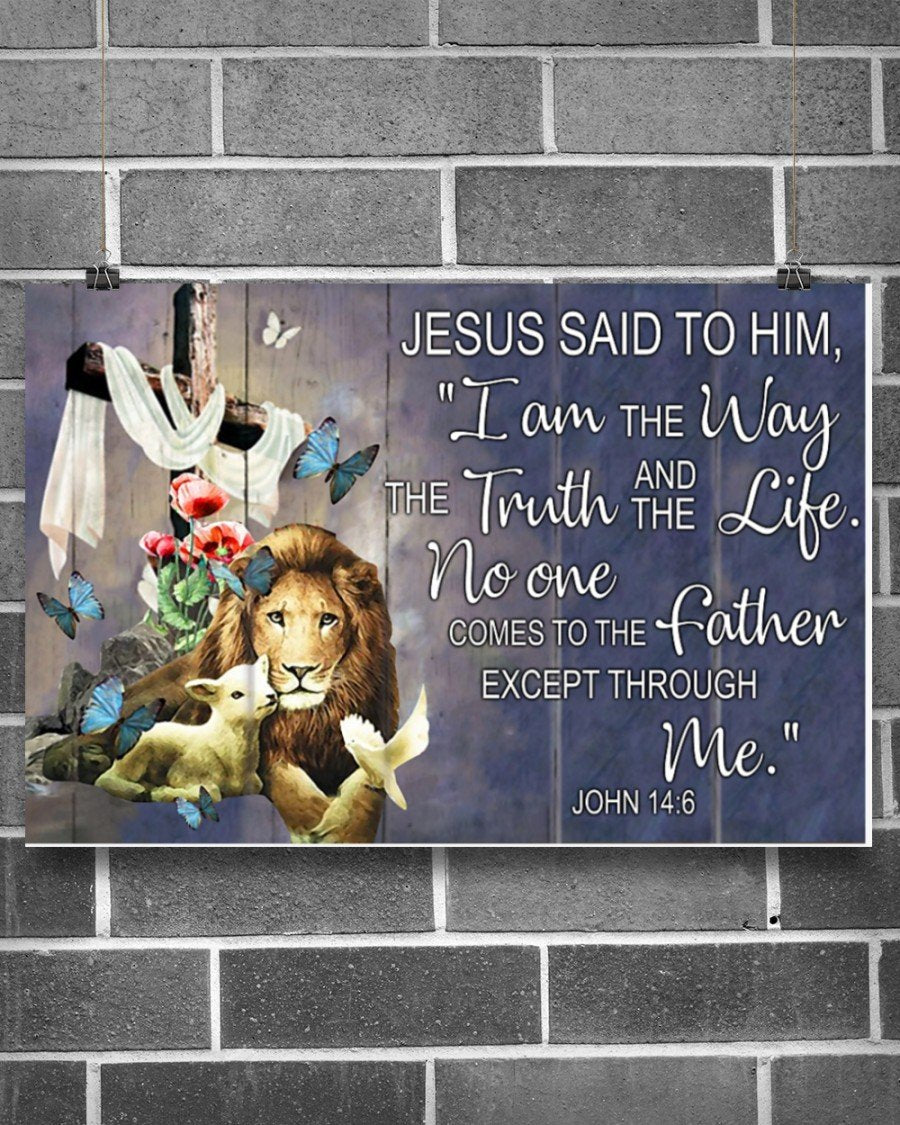 Except Through Me Easter Canvas And Poster, Wall Decor Visual Art, Wall Poster, My Poster Wall