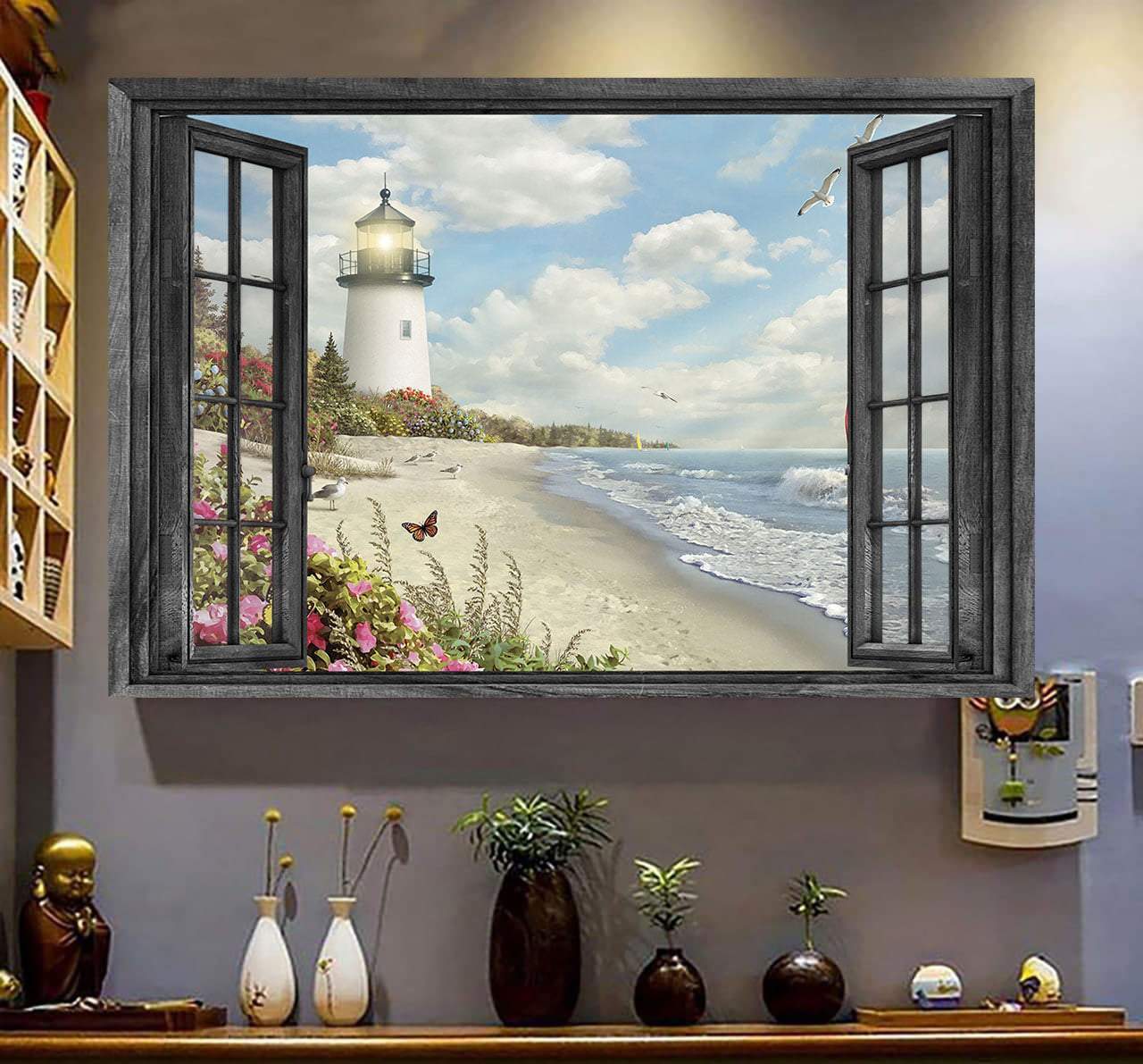 Beach Landscape Poster Canvas, Gift For Beach Lovers, Wall Decor Visual Art, Art Poster, My Poster Wall