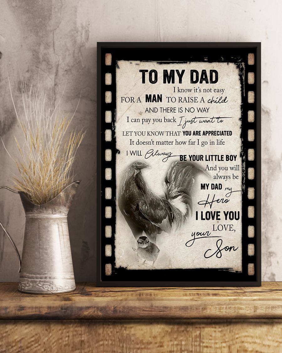 To My Dad I Will Always Be Your Little Boy Gift Ideas For Dad from Son Canvas Wall Art, Wall Decor Visual Art
