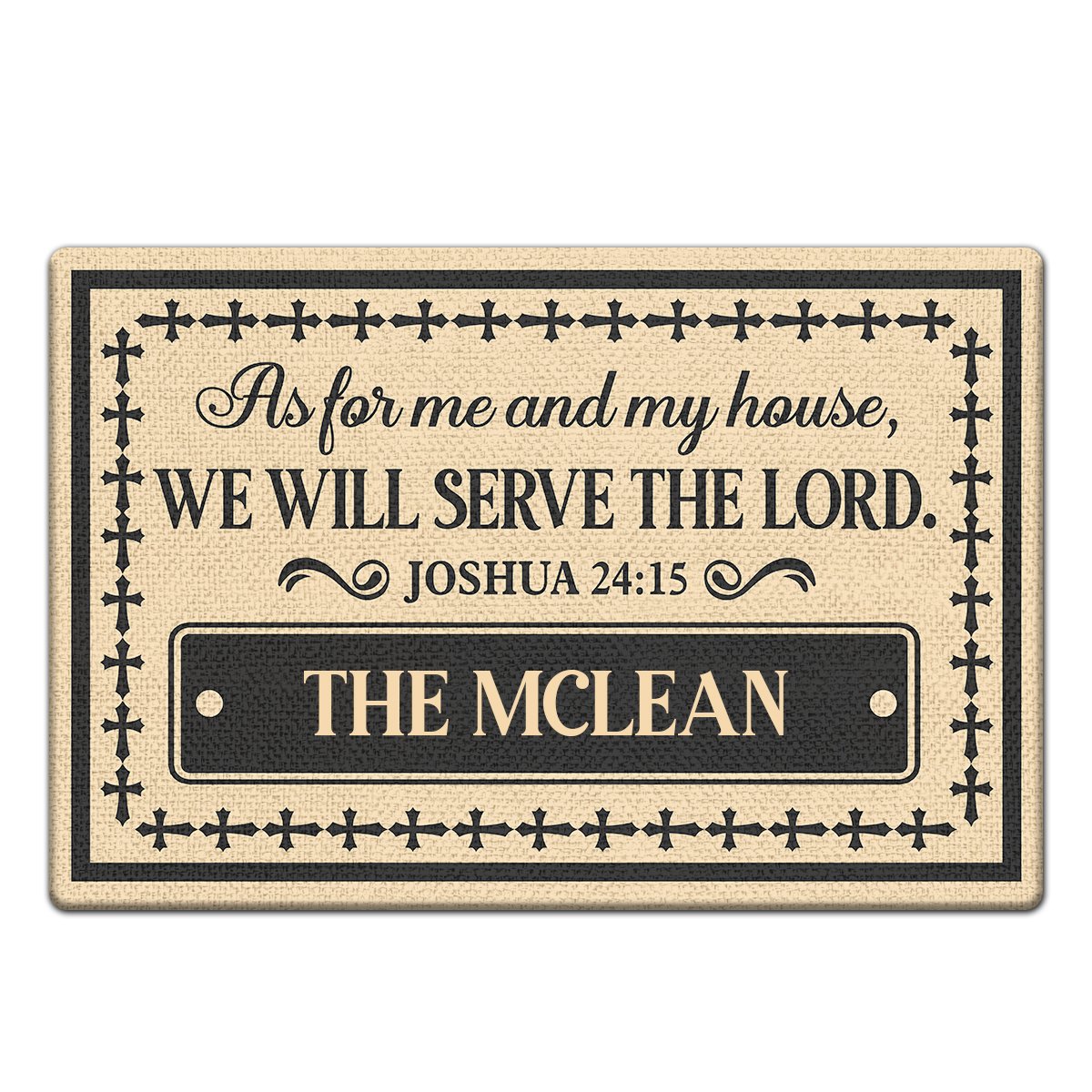 We Will Serve The Lord - Customized Doormat