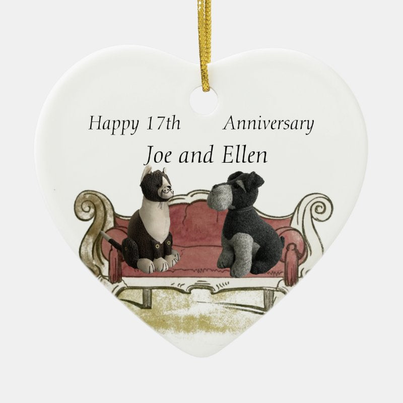 17Th Wedding Anniversary Furniture Ceramic Ornament