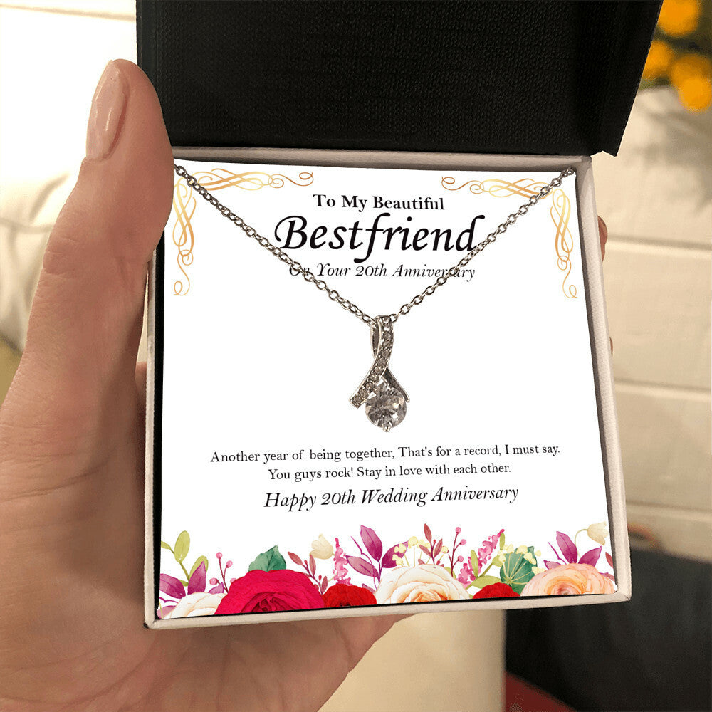 "That's a Record" Beautiful Bestfriend 20th Wedding Anniversary Necklace Gift From Bestie BFF Soul Sister Alluring Beauty Pendant Jewelry Box