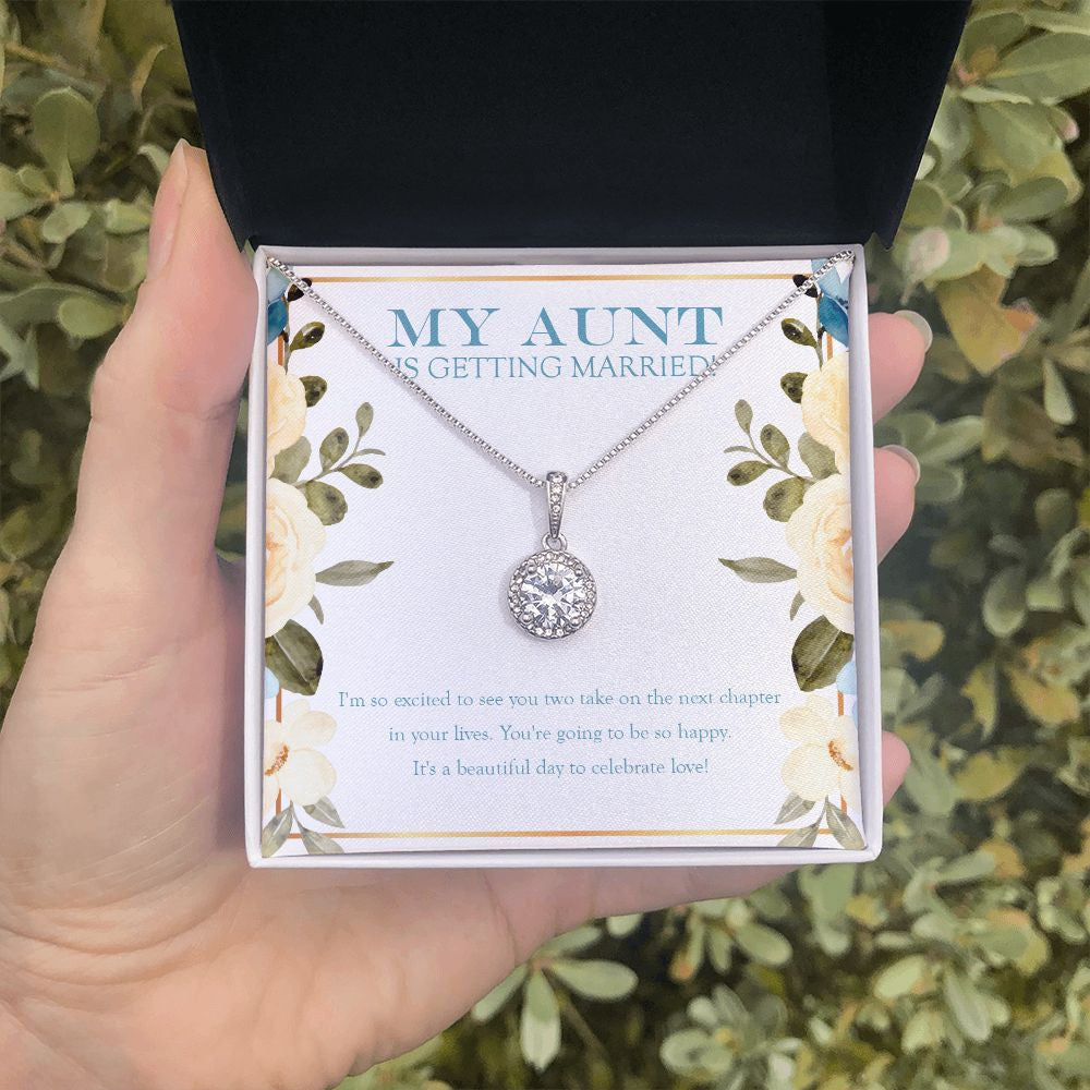 "The Next Chapter" Aunt Engagement Necklace Gift From Nephew Niece Eternal Hope Pendant Jewelry Box