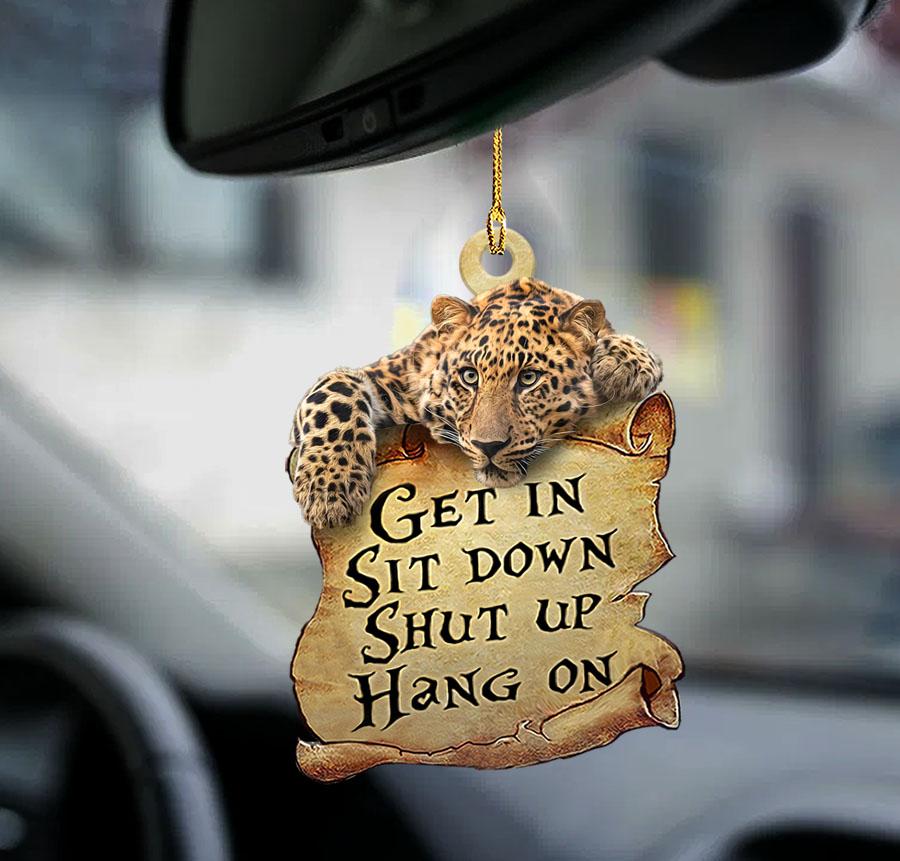 Leopard Get In Leopard Lover Two Sided Ornament, Animal Car Ornaments