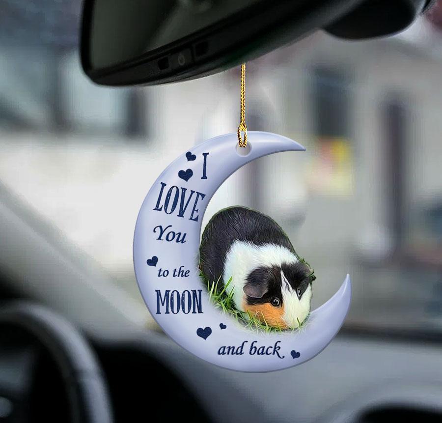 Guinea Pig Moon Back Gift For Guinea Pig Lover Two Sided Ornament Cus