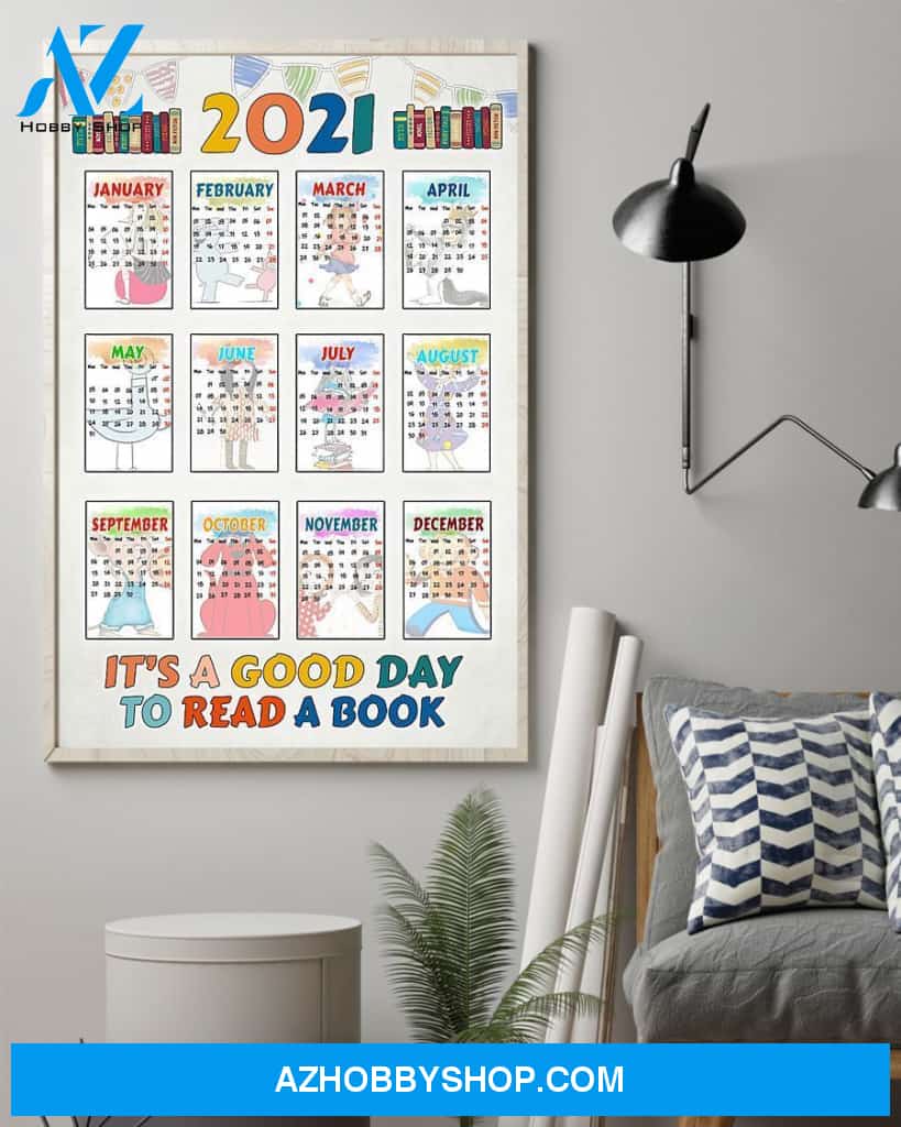 Teacher Classroom Canvas 2021 Calendar, Student Wall Art Back to School Gift for Teacher