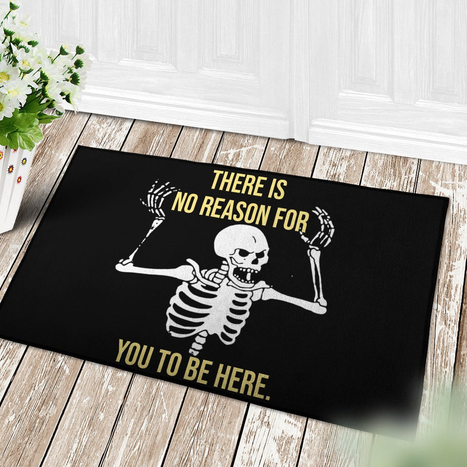 FUNNY SKELETON DOORMAT