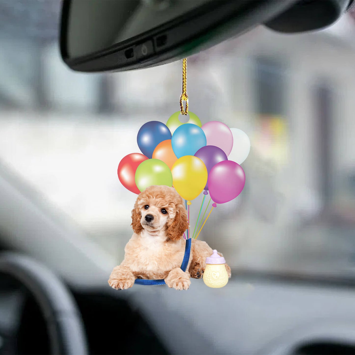 New Arrival Poodle Fly With Bubbles Dog Hanging Ornament Dog Ornament Godmerch