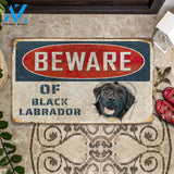 3D Beware Of Black Labrador Custom Doormat | Welcome Mat | House Warming Gift