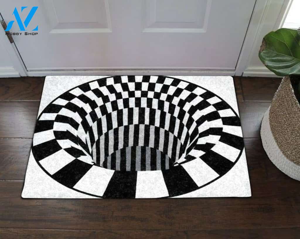 3D Bottocscess Hole Doormat Indoor And Outdoor Mat Entrance Rug Sweet Home Decor Housewarming Gift Gift For Friend Family Stem Feminist