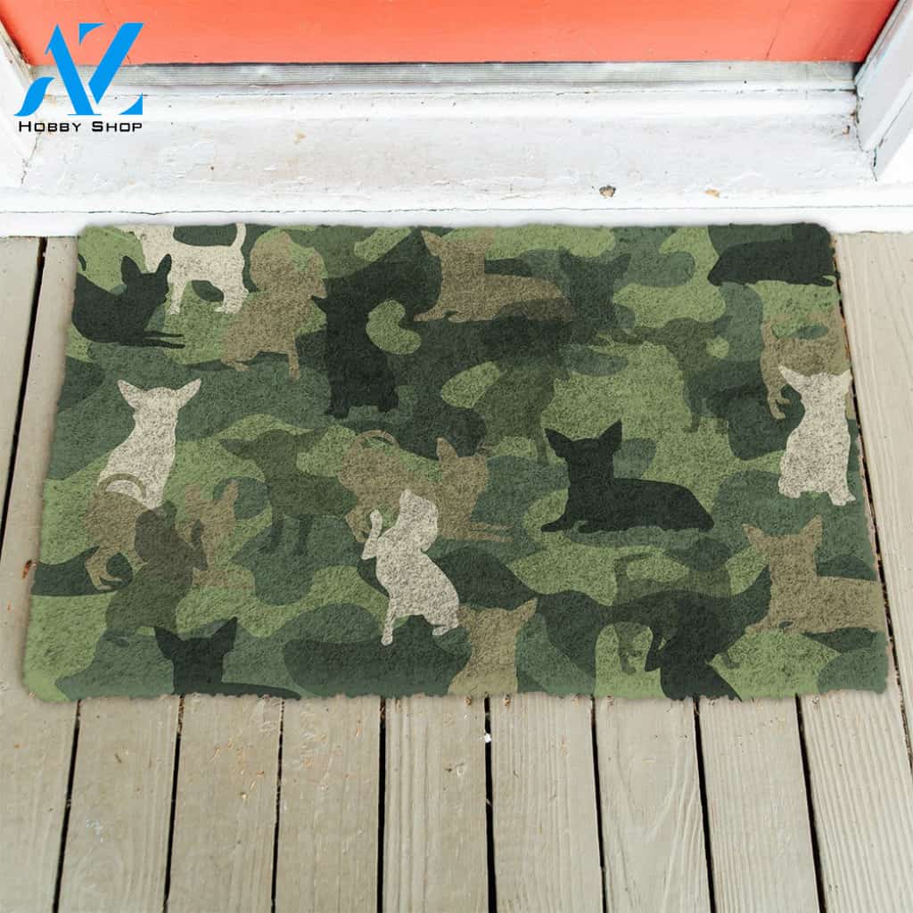 3D Chihuahua Camo Doormat | Welcome Mat | House Warming Gift
