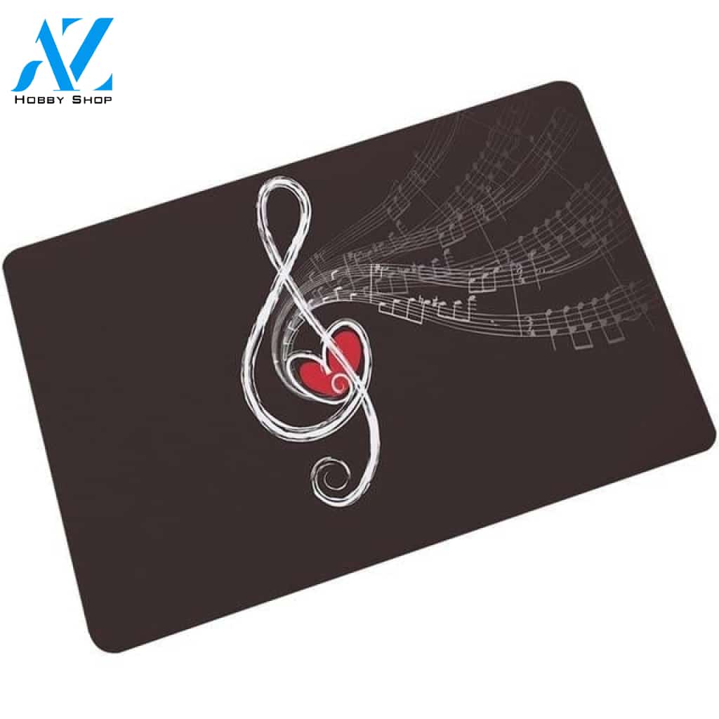 3D Music Treble Clef Doormat Indoor And Outdoor Doormat Warm House Gift Welcome Mat Birthday Gift for Music Lovers Piano Lover
