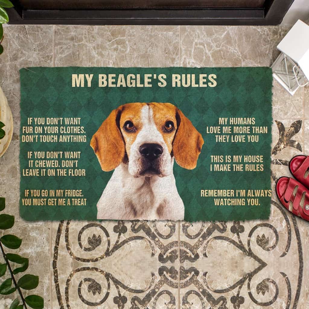 3D My Beagle's Rules Doormat