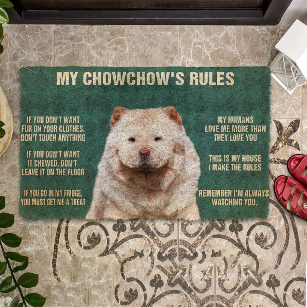 3D My ChowChow's Rules Doormat