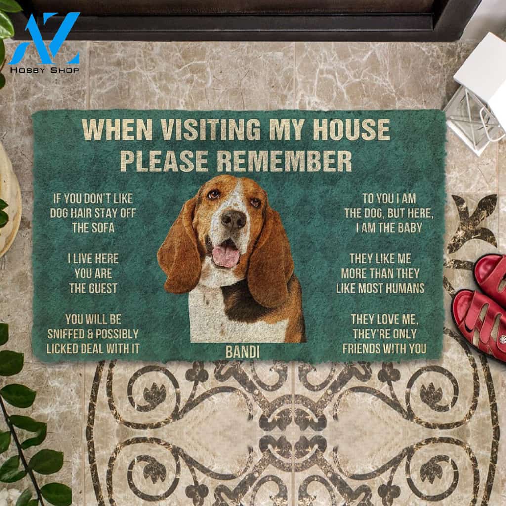 3D Please Remember Bandi House Rules Custom Doormat | Welcome Mat | House Warming Gift