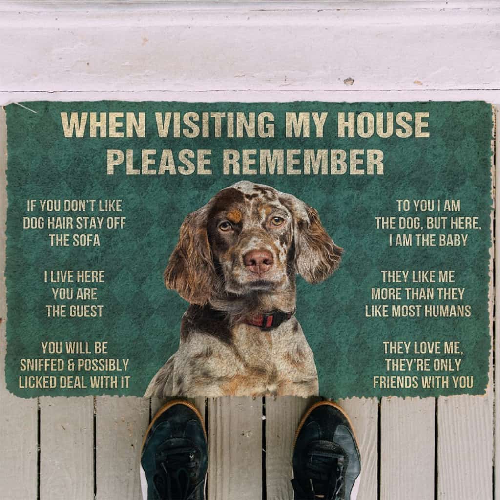 3D Please Remember English Setter Dogs House Rules Doormat
