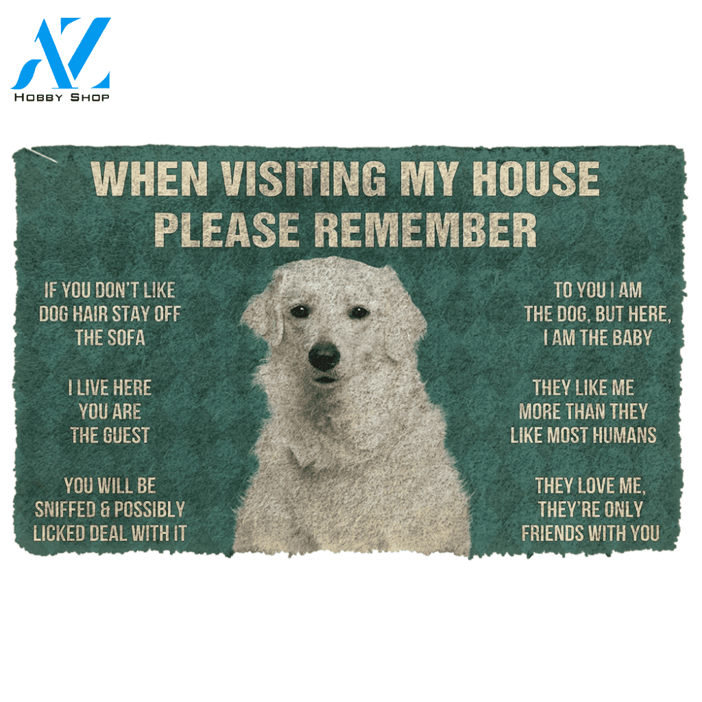 3D Please Remember Kuvasz Dogs House Rules Doormat