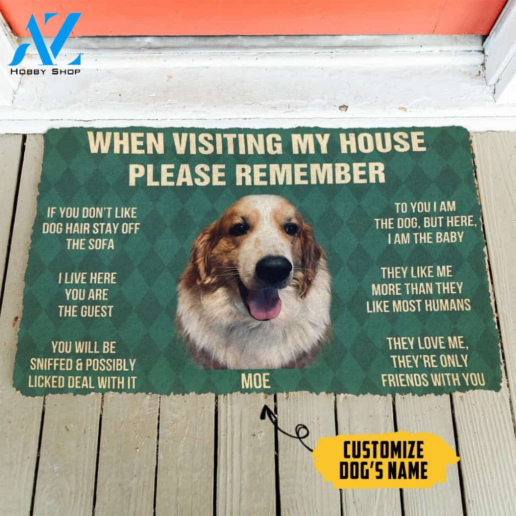 3D Please Remember Moe House Rules Custom Doormat | Welcome Mat | House Warming Gift