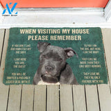 3D Please Remember Pitbull House Rules Custom Doormat | Welcome Mat | House Warming Gift