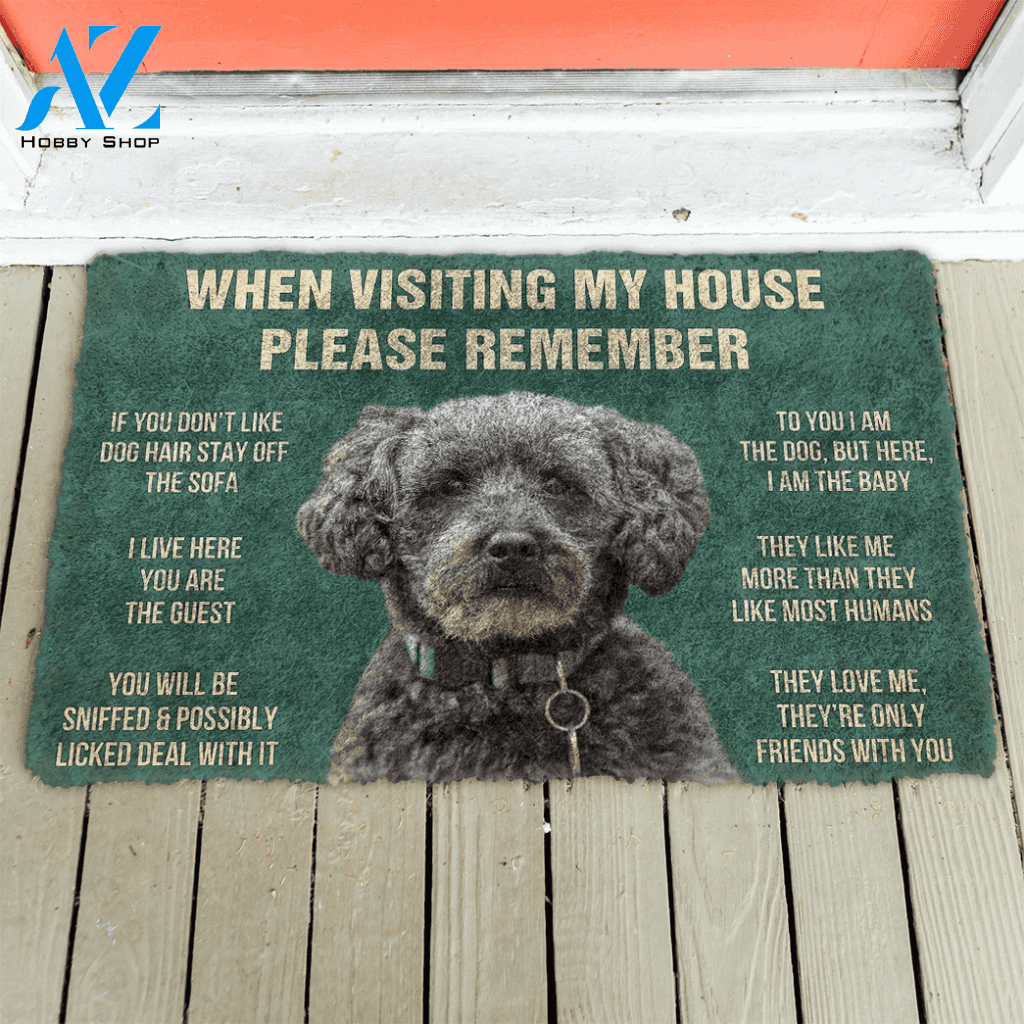 3D Please Remember Schnoodle Dogs House Rules Doormat