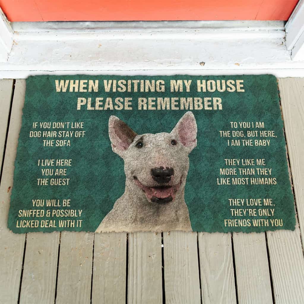 3D Please Remember Staffordshire Bull Terrier House Rules Custom Doormat