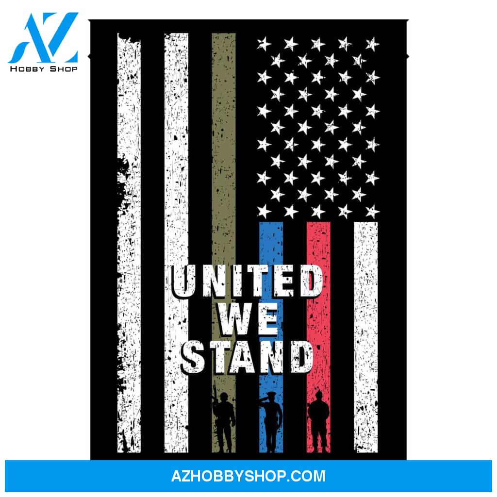 4Th Of July, United We Stand, American Flag, Veteran Proud, Garden Flag, Canvas Material