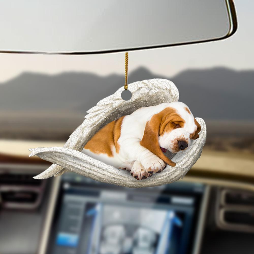 Godmerch- Ornaments- Basset hound sleeping angel basset hound lovers dog lovers ornament, Dog Ornaments, Car Ornaments