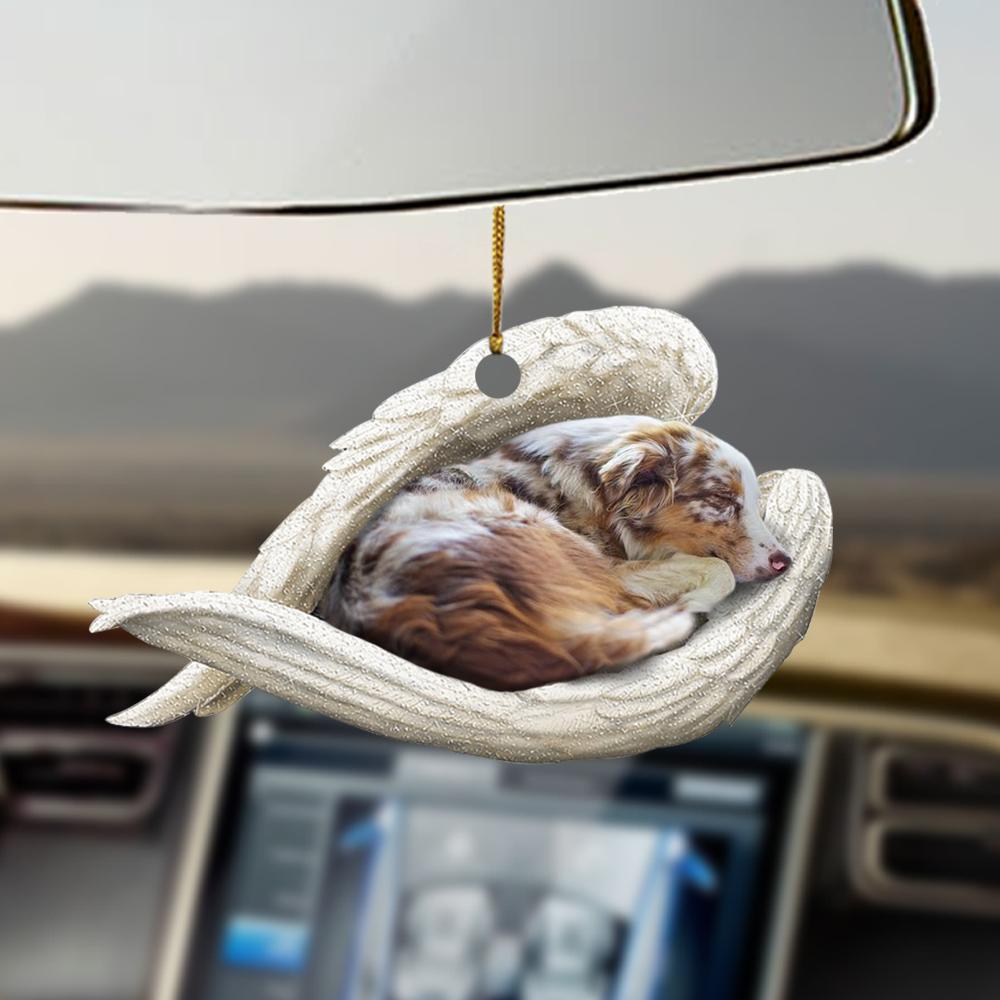 Godmerch- Ornaments- Australian shepherd sleeping angel australian shepherd lovers aussie lovers dog moms ornament