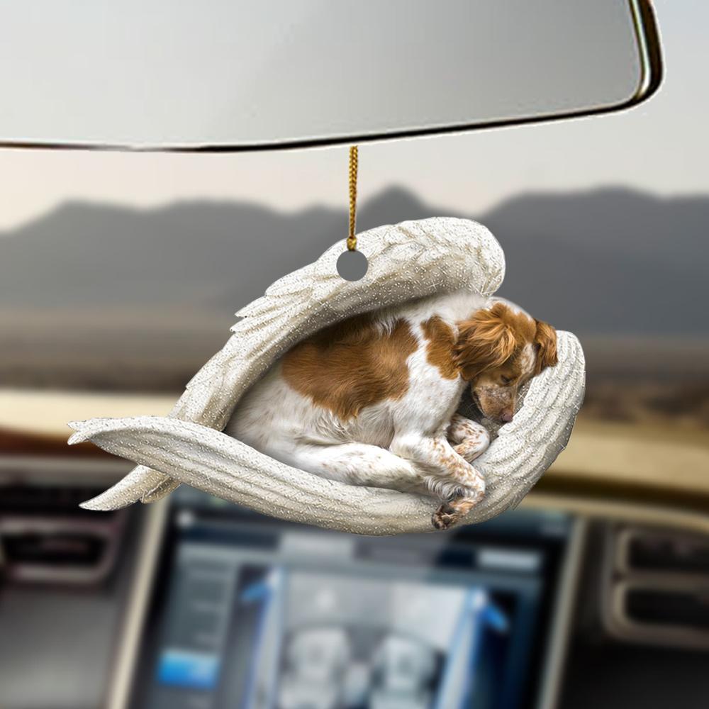 Godmerch- Ornaments- Brittany Spaniel sleeping angel Brittany Spaniel lovers Brittany lovers dog moms ornament