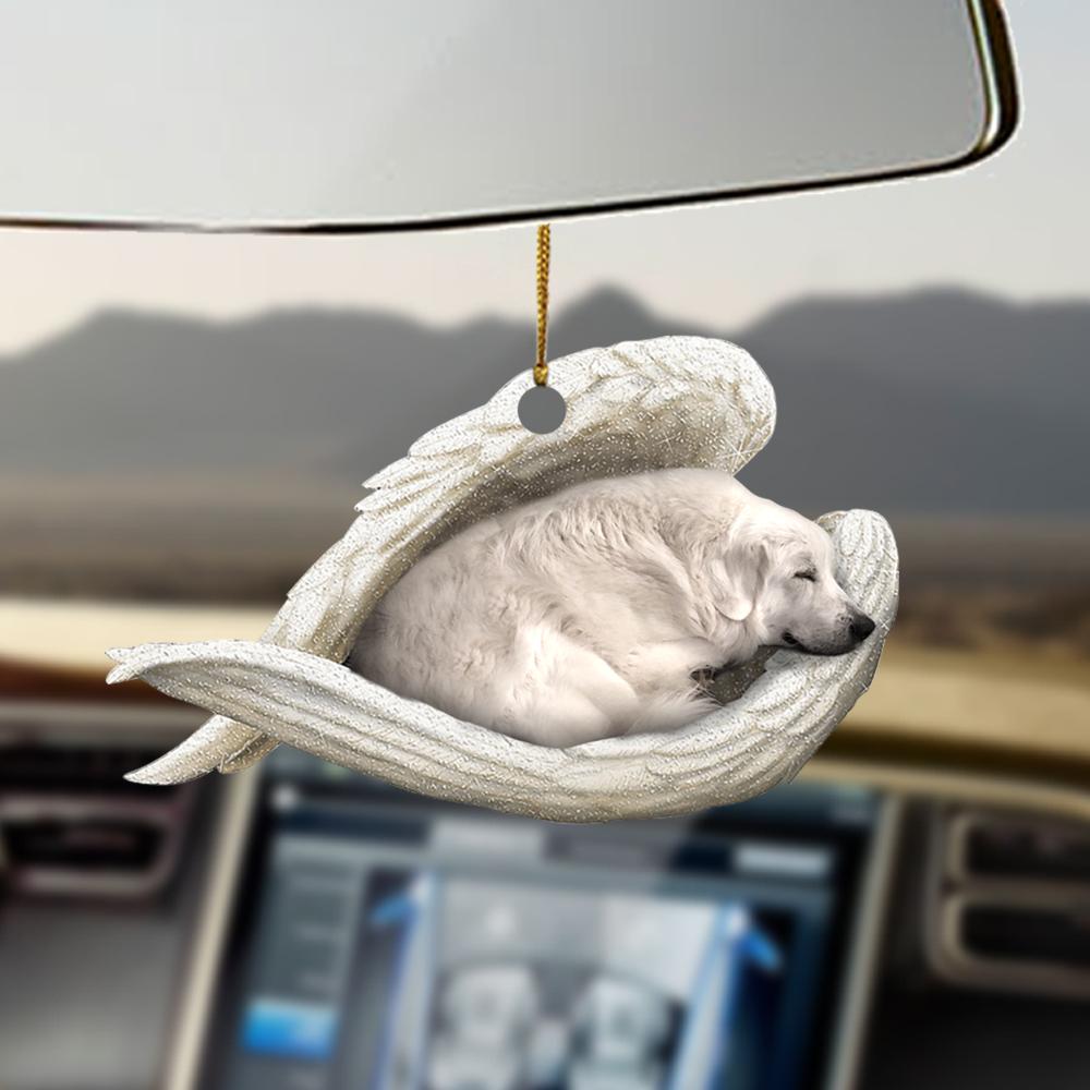 Godmerch- Ornaments- Great pyrenees sleeping angel great pyrenees lovers ornament, Dog Ornaments, Car Ornaments