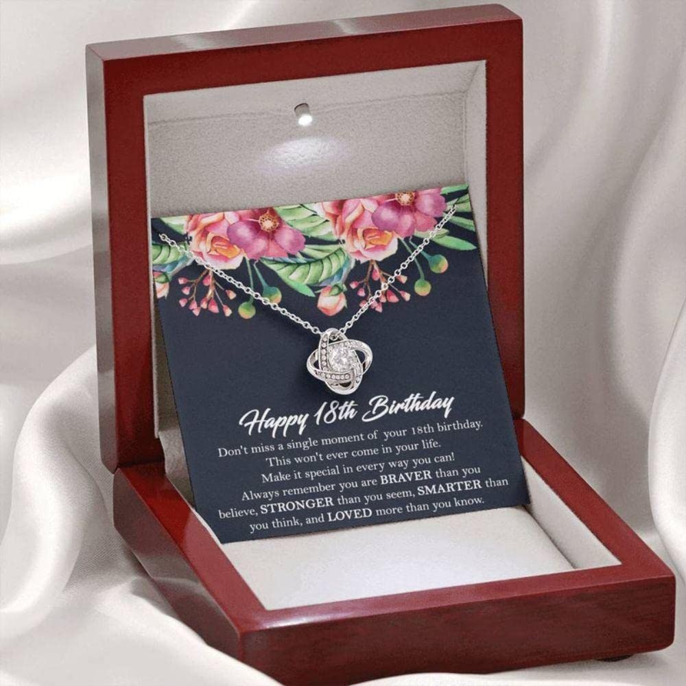 18th Birthday Necklace 18th birthday Interlocking Hearts necklace Daughter Necklace 18th Birthday Necklace Gift