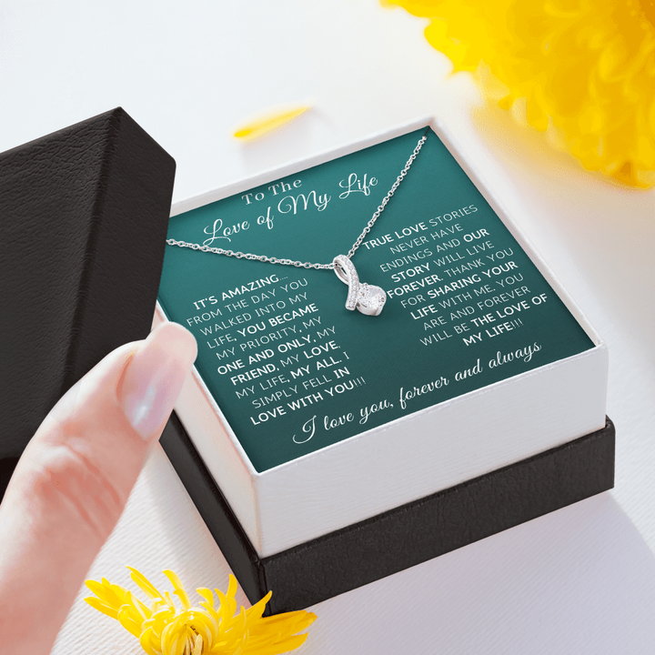 To The Love Of My Life, My Wife, My Soulmate Thank You For Sharing Your Life With Me Alluring Beauty Necklace XL007A