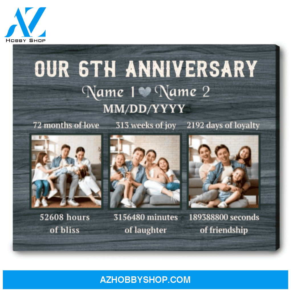 6th Wedding Anniversary Gifts For Husband For Wife Custom Anniversary Gifts Ohcanvas