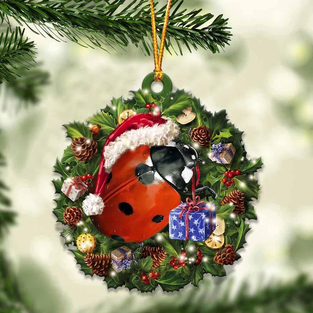 Ladybug And Christmas Gift For Her Gift For Him Gift For Ladybug Lover Ornament