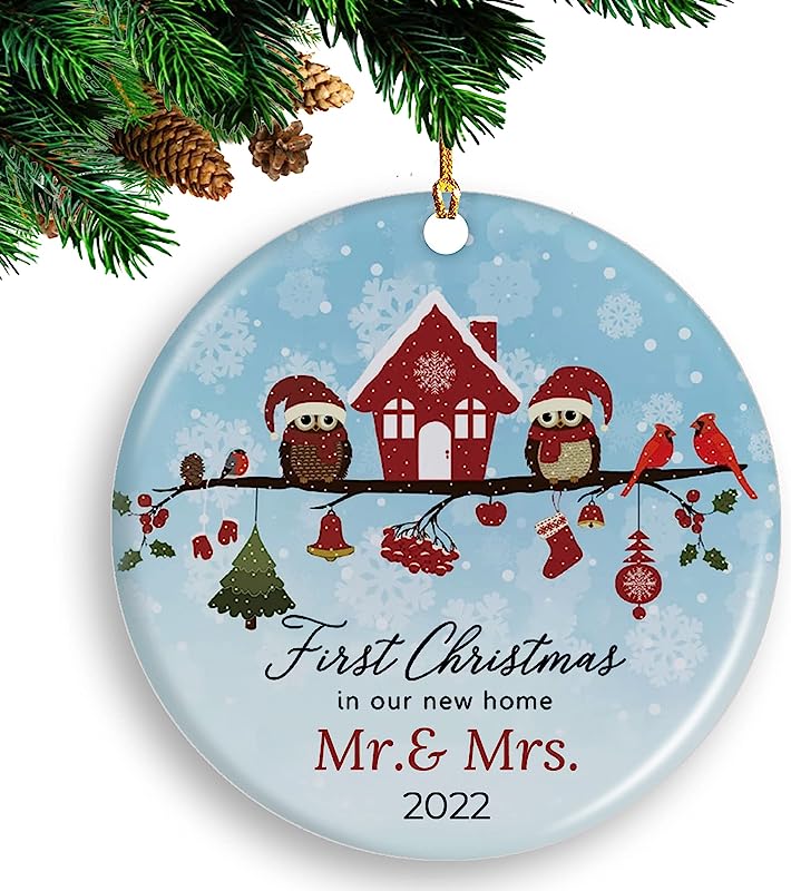 Our First Christmas As Mr. And Mrs. - Married Ornaments, Wedding Keepsake, Christmas Tree Hanging Accessories, Newlyweds Gifts