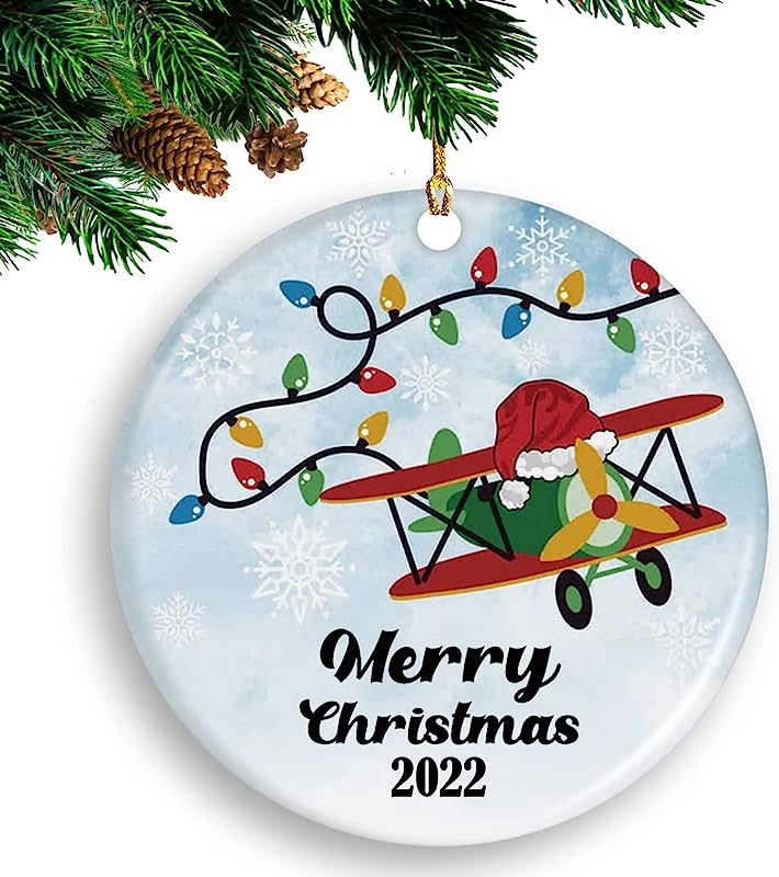 Merry Christmas - Airplane Christmas Keepsake Ornaments, New Year Keepsake, Gifts For Boys Kids Gift
